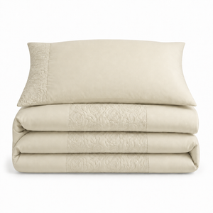 Velosso Quilted Floral Duvet Cover & Pillowcase Set