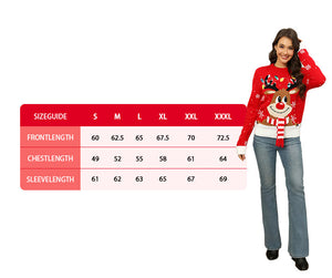Velosso Festive Fun Reindeer Scarf Jumper