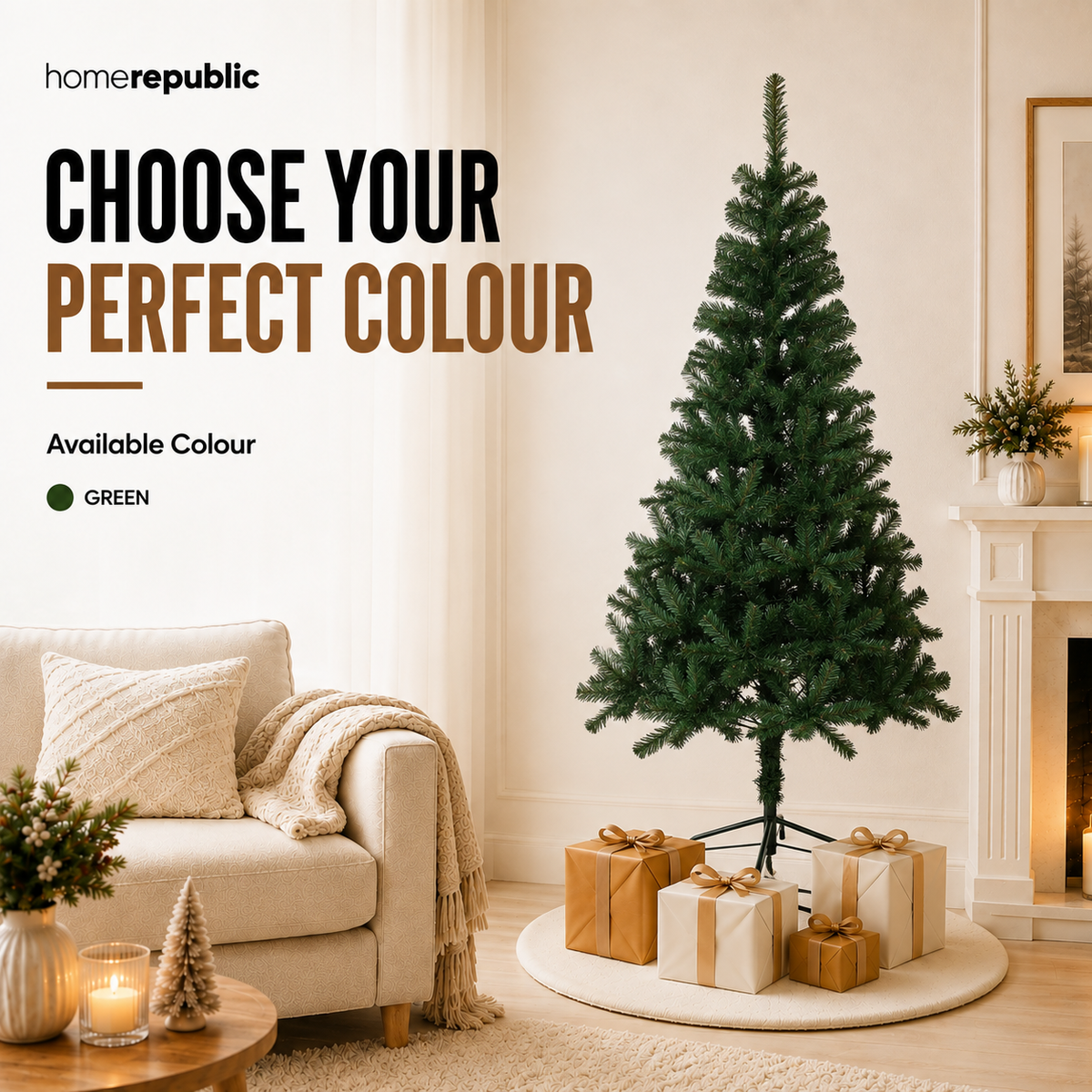 Home Republic Plain Green Christmas Tree