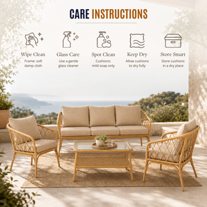 Home Republic Florence 4 Piece Garden Sofa And Table Set