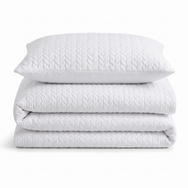 Velosso Kinsley Embossed Pattern Duvet Cover and Pillowcase Set
