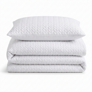 Velosso Kinsley Embossed Pattern Duvet Cover and Pillowcase Set