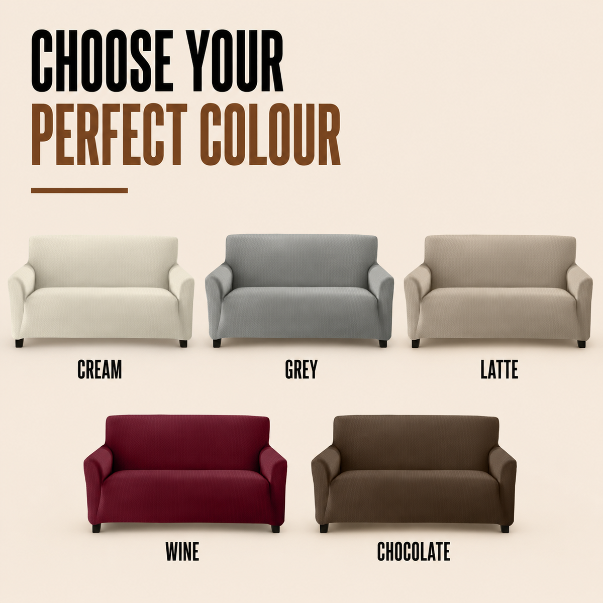 Home Republic Denver Stretch Fitted Sofa Cover