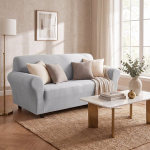 Home Republic Faux Mink Stretch Fitted Sofa Cover