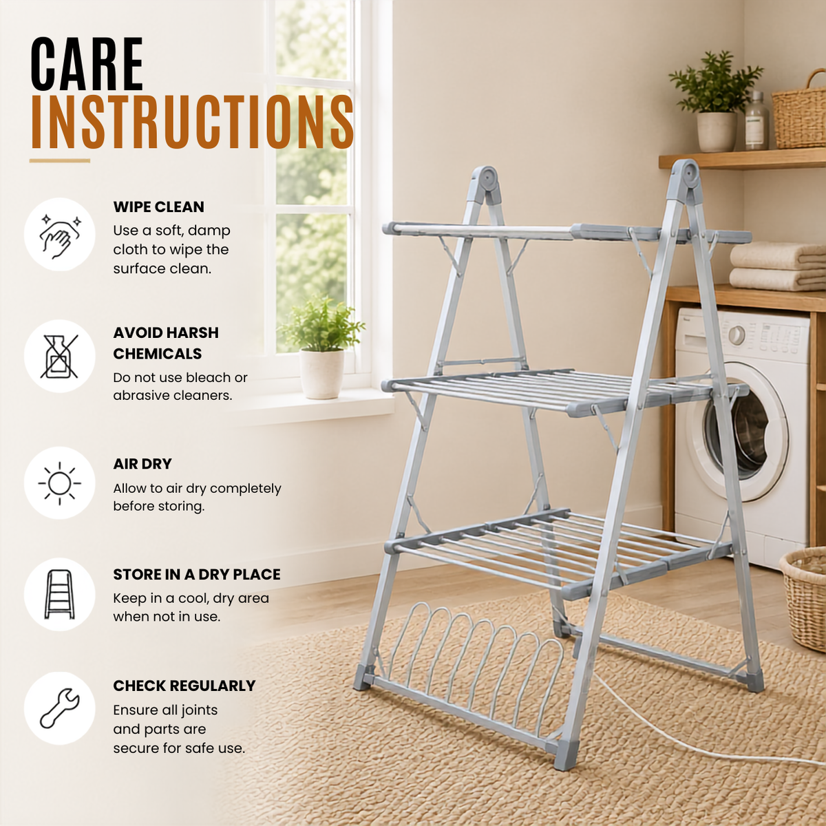 Home Republic 3 Tier Foldable Heated Air Dryer