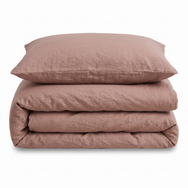 Velosso Washed Linen Look Duvet Cover & Pillowcase Set
