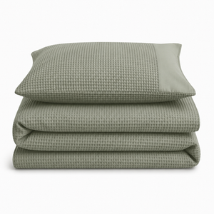 Velosso Waffle Weave Duvet Cover & Pillowcase Set