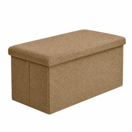 Home Republic Foldable Boucle Storage Ottoman