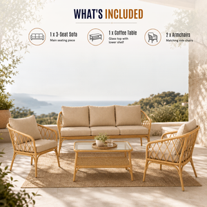 Home Republic Florence 4 Piece Garden Sofa And Table Set