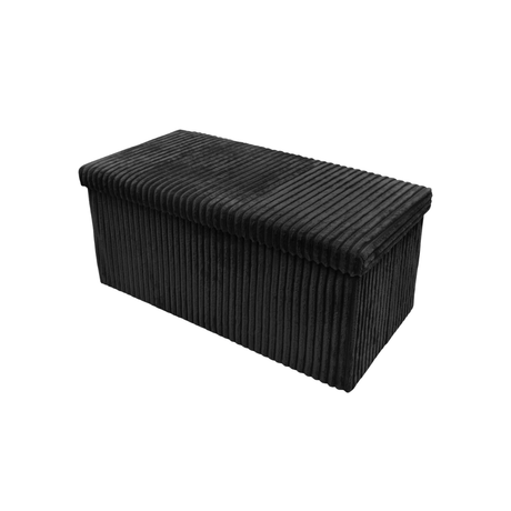 Home Republic Foldable Corduroy Storage Ottoman