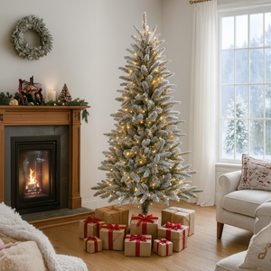 Home Republic Snow Frosted Christmas Tree With Led Lights