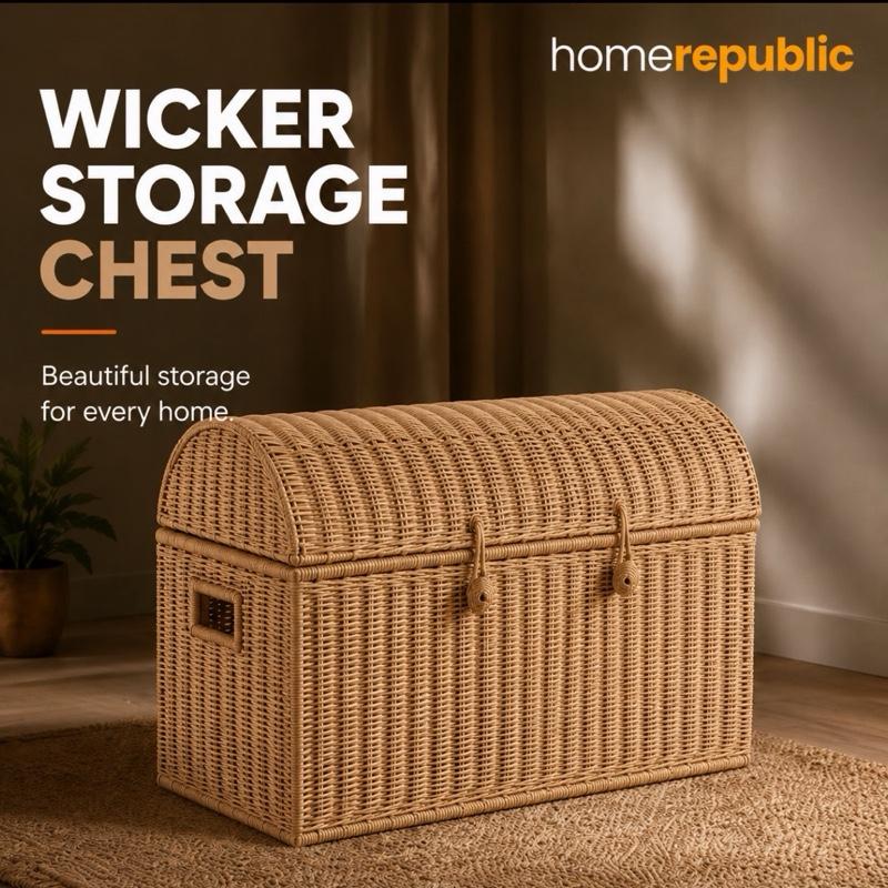 Home Republic Wicker Storage Chest