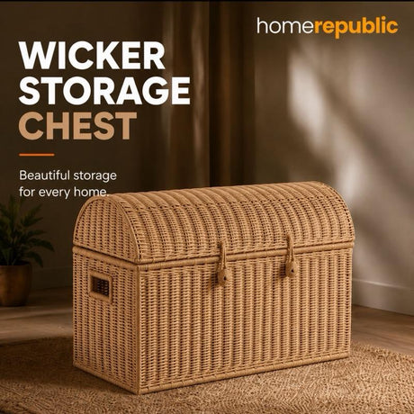 Home Republic Wicker Storage Chest