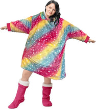 Velosso Teens Rainbow Oversized Hoodie Blanket