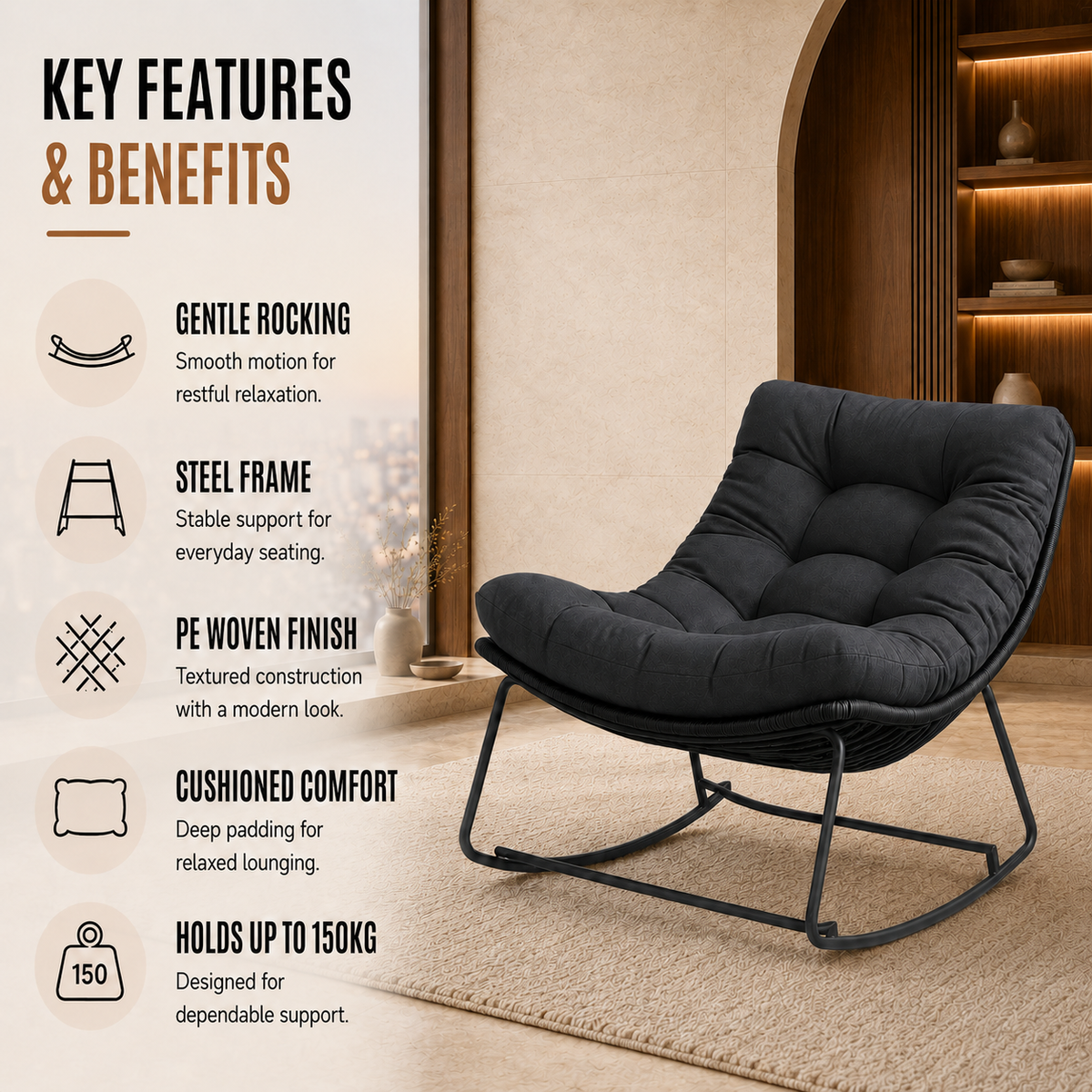 Home Republic Daytona Rocking Chair