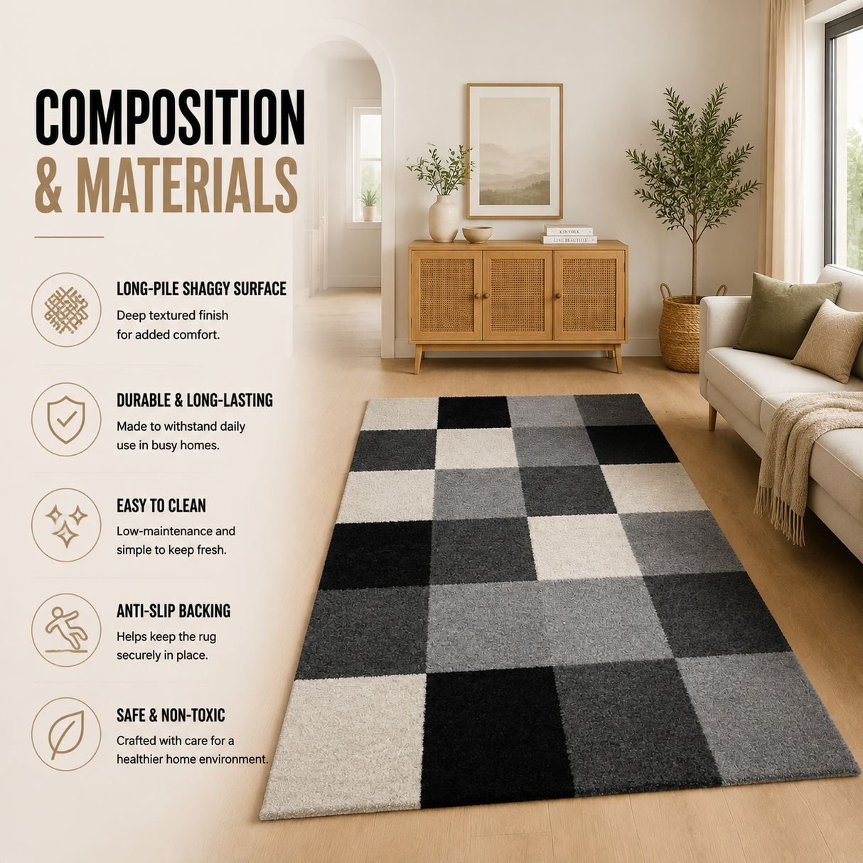 Home Republic Dexter Carved Rug Low Pile