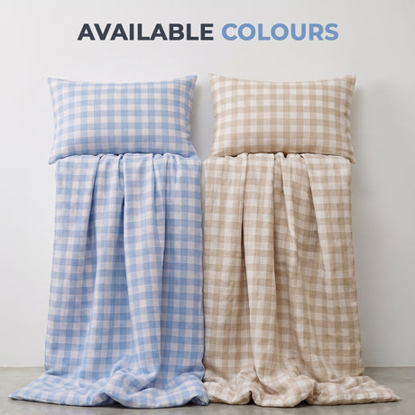 Sweet Dreams Wyndham Gingham Check Duvet Cover and Pillowcase Set