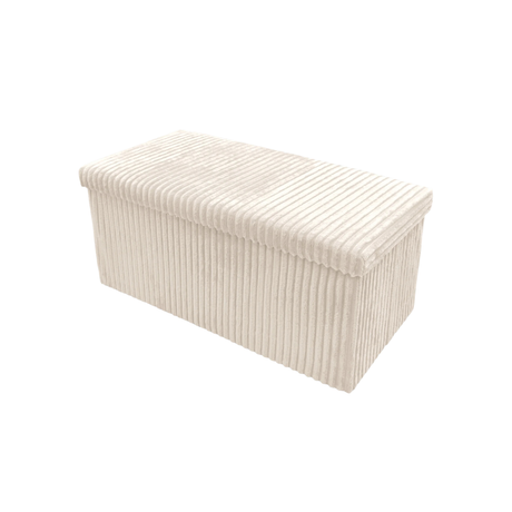 Home Republic Foldable Corduroy Storage Ottoman