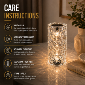 Home Republic Chargeable Crystal Effect Table Lamps
