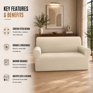 Home Republic Esther Stretch Fitted Sofa Cover