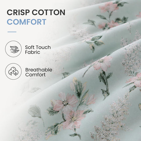 Florelle Sienna Floral Blossoms Duvet Cover and Pillowcase Set