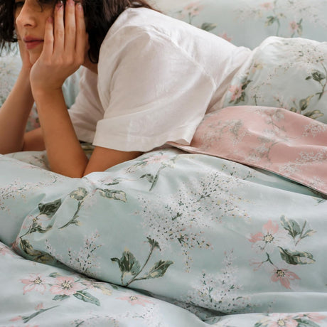 Florelle Sienna Floral Blossoms Duvet Cover and Pillowcase Set