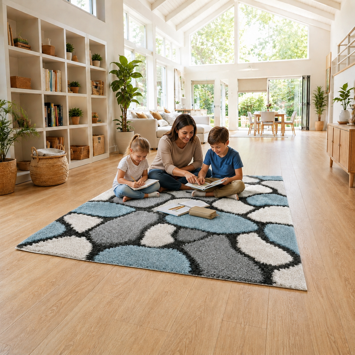Home Republic Pebbles Shaggy Rug Long Pile