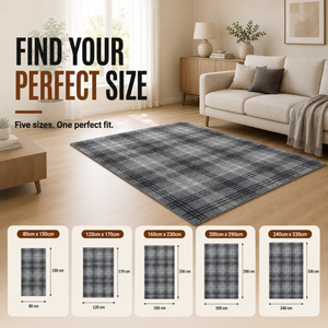 Home Republic Tartan Check Rug Low Pile