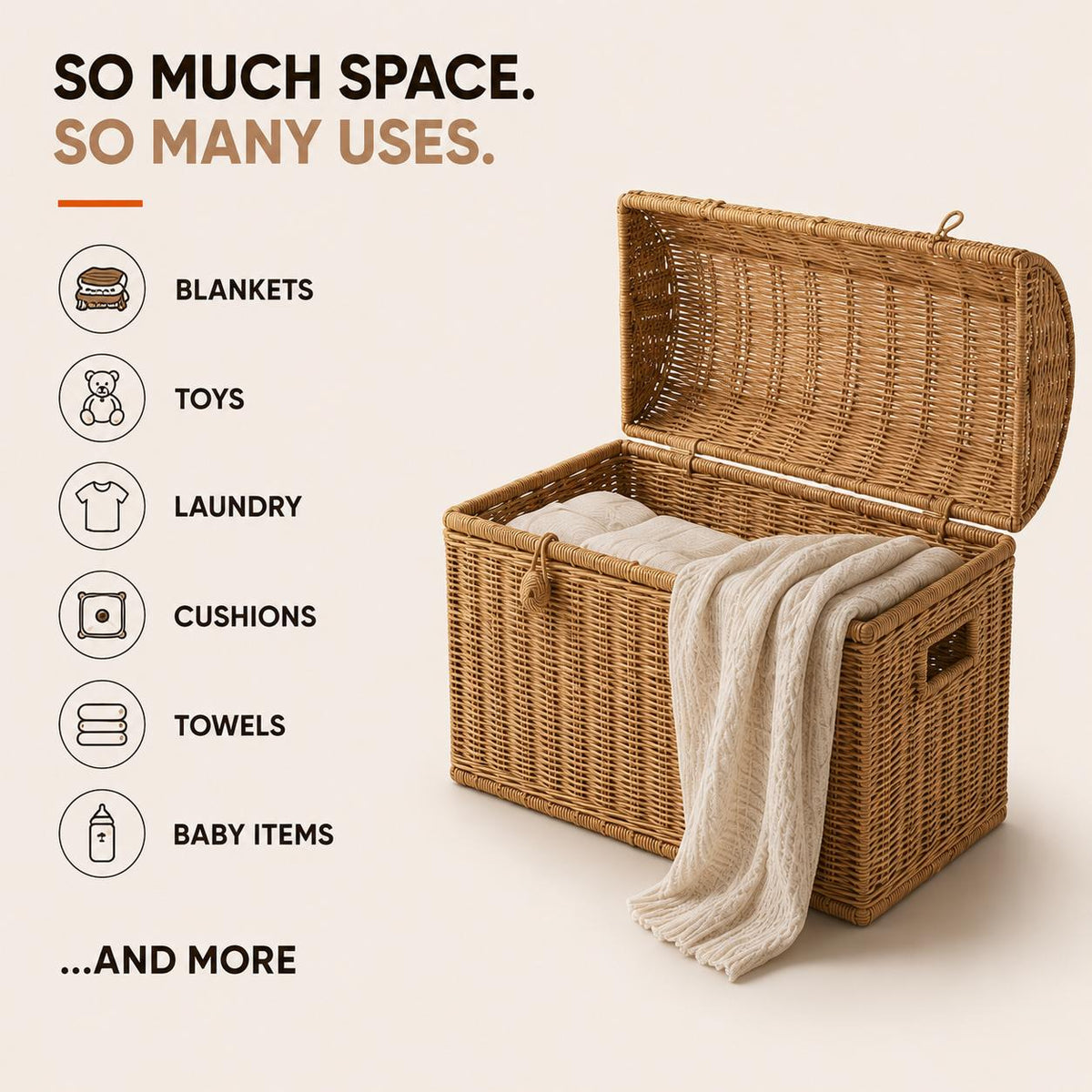 Home Republic Wicker Storage Chest