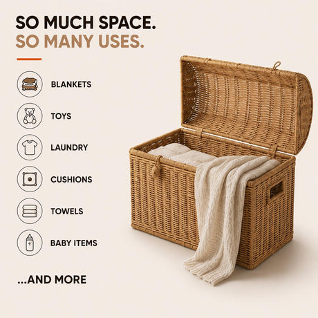 Home Republic Wicker Storage Chest