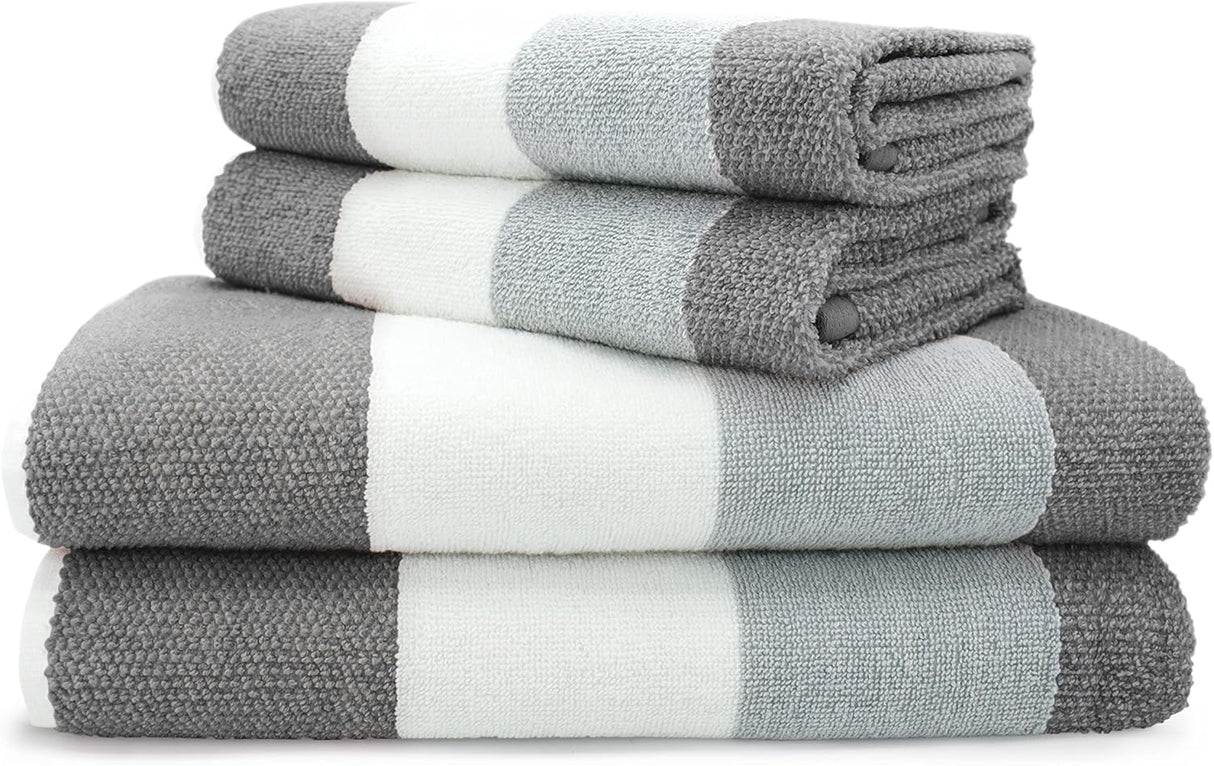 Velosso Weston Stripe Towels 100% Cotton