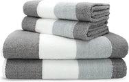 Velosso Weston Stripe Towels 100% Cotton