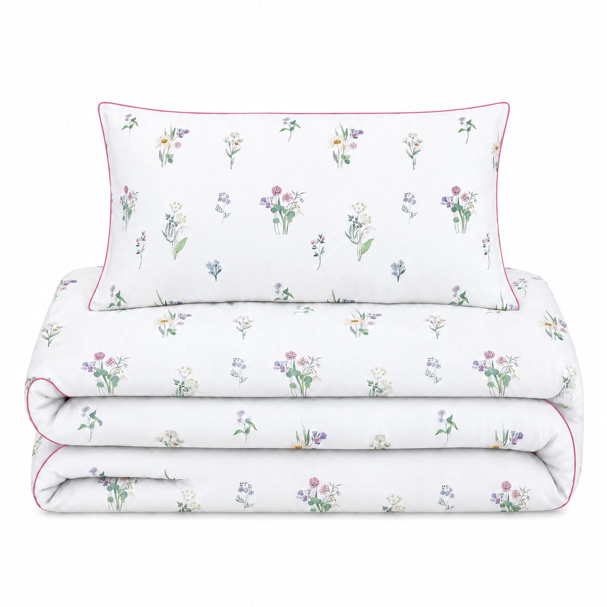 Florelle Botanical Printed Floral Duvet Cover and Pillowcase Set
