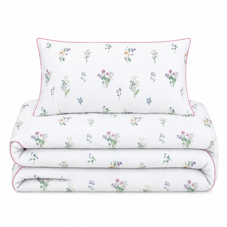 Florelle Botanical Printed Floral Duvet Cover and Pillowcase Set