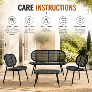 Home Republic Capri 4 Piece Garden Sofa And Tabe Set