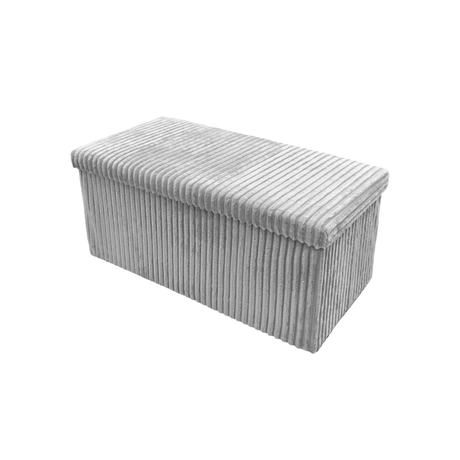 Home Republic Foldable Corduroy Storage Ottoman