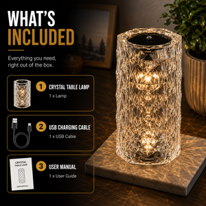Home Republic Chargeable Crystal Effect Table Lamps