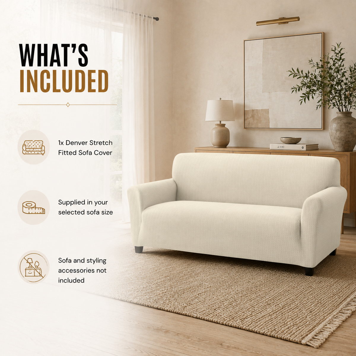 Home Republic Denver Stretch Fitted Sofa Cover