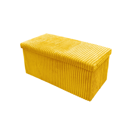Home Republic Foldable Corduroy Storage Ottoman