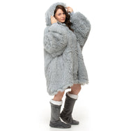 Velosso Shaggy Fur Sherpa Lined Oversized Hoodie Blanket