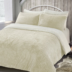 Velosso Alaska Faux Fur Duvet Cover & Pillowcase Set