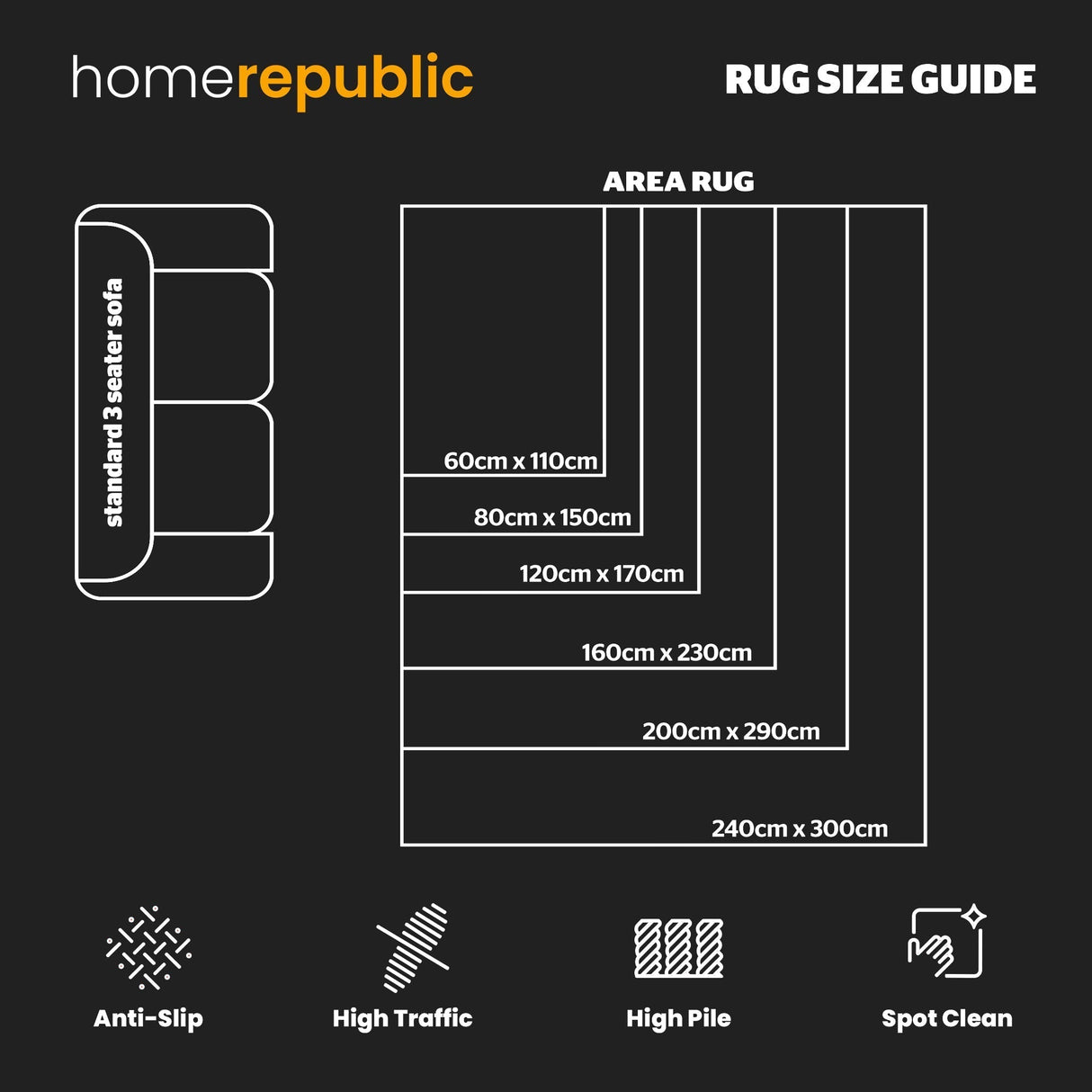 Home Republic Manhattan Blocks Rug Long Pile