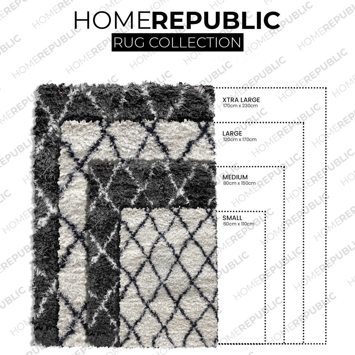 Home Republic Linhas Fluffy Rug Long Pile