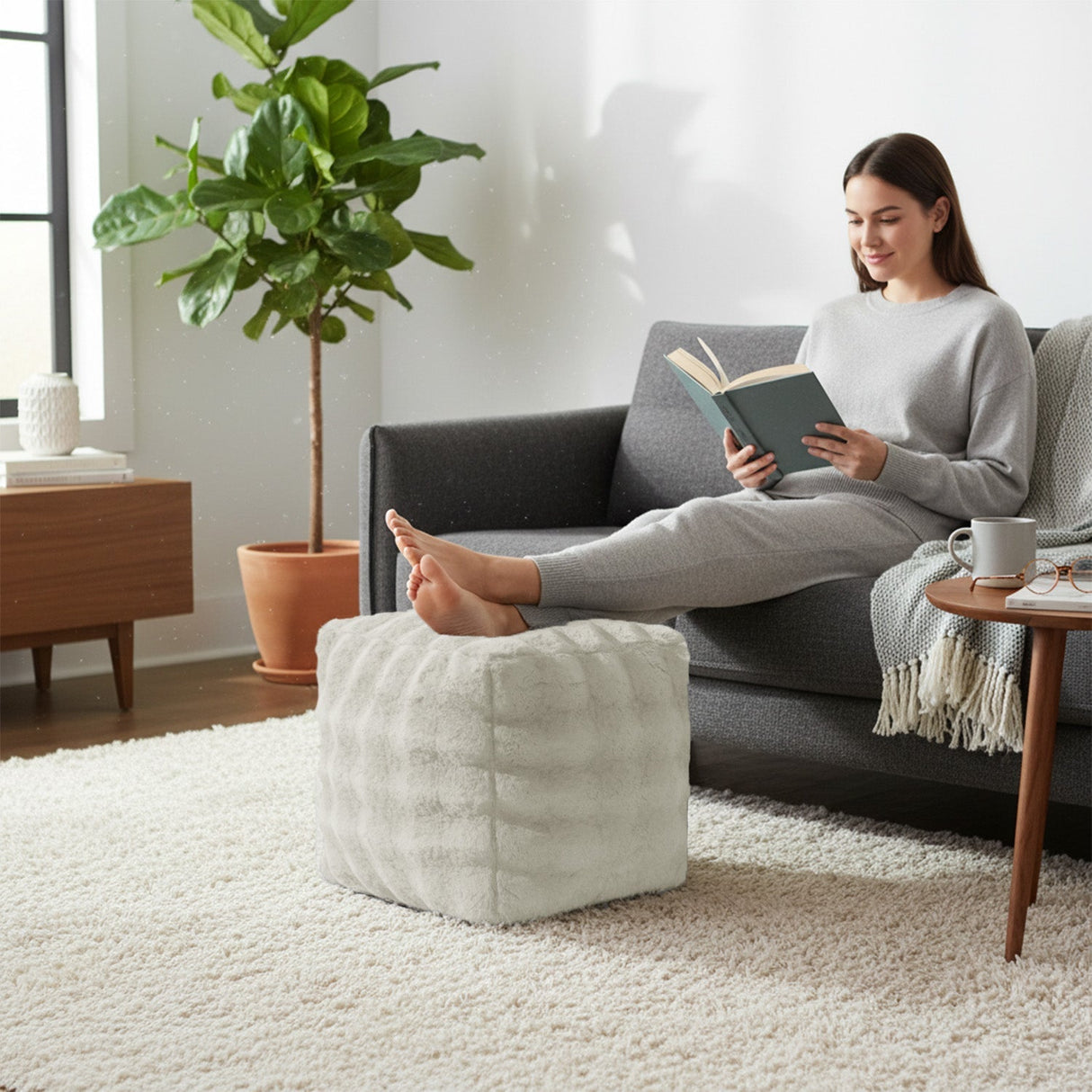 Sweet Dreams Alpine Bubble Faux Fur Bean Bag