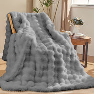 Sweet Dreams Alpine Bubble Faux Fur Throw