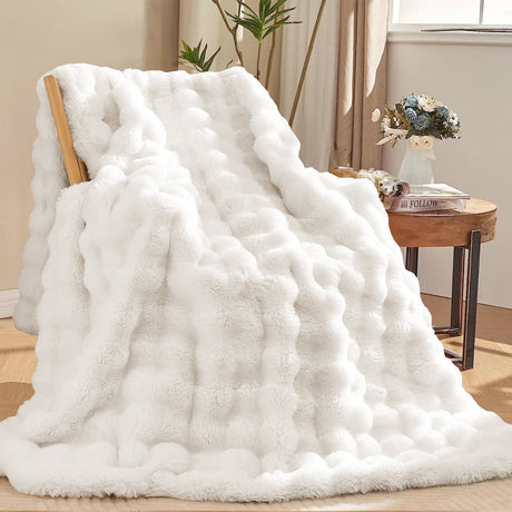 Sweet Dreams Alpine Bubble Faux Fur Throw
