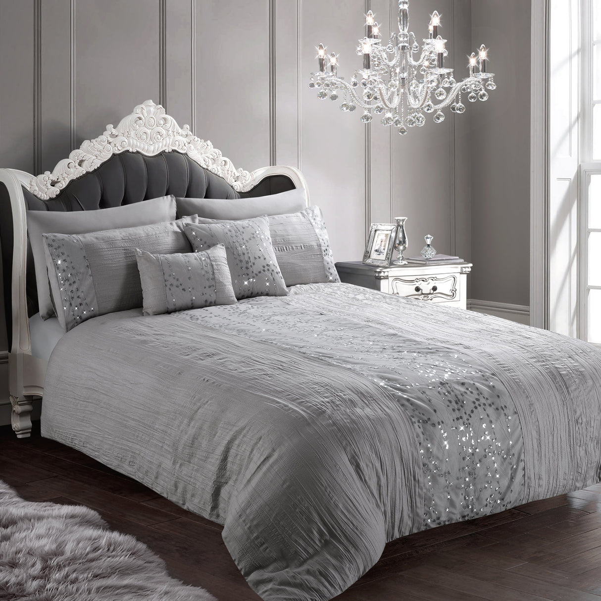 Intimates Amara Crinkle Duvet Cover & Pillowcase Set