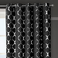 Velosso Arabesque Blackout Ring Top Curtains