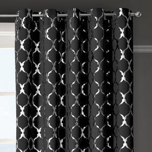 Velosso Arabesque Blackout Ring Top Curtains