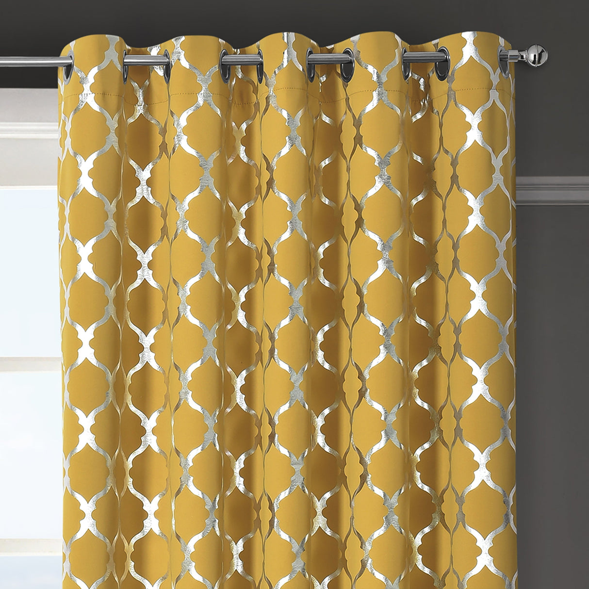 Velosso Arabesque Blackout Ring Top Curtains